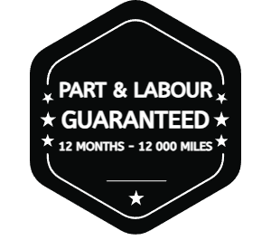 Part & Labour Guaranteed - 12 months - 12 000 miles badge